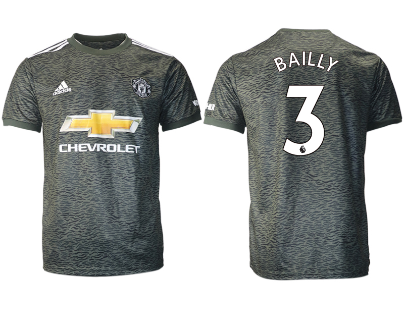 Men 2020-2021 club Manchester United away aaa version #3 black Soccer Jerseys